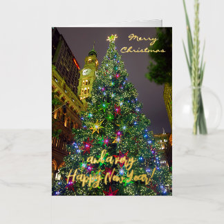 Carte De Vacances Métallisée Sydney Australie Joyeux Noël