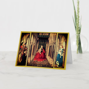 Carte De Vacances Métallisée Triptyque de Dresde (de Jan van Eyck, 1437)