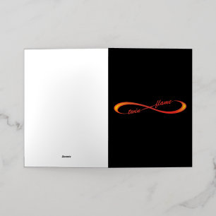 Carte De Vacances Métallisée Twin Flame symbole d'infini