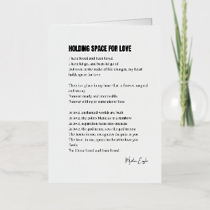 Carte De Vacances Métallisée Un espace pour un poème d'amour
