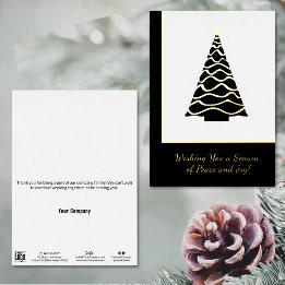 Carte de vacances mini Noël Arbre d'affaires Foil