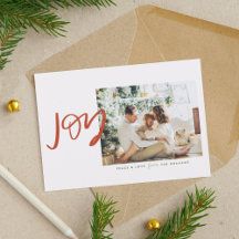 Carte de vacances minimaliste Joie