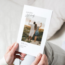 Carte de vacances minimaliste moderne à deux photo