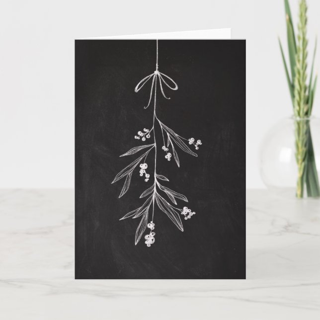 Carte de vacances Mistletoe Chalkboard Art (Devant)