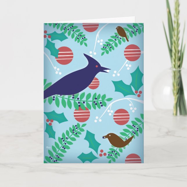 Carte de vacances moderne Blue Jay Happy (Devant)