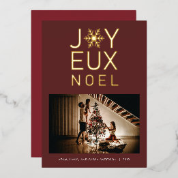 Carte de vacances moderne et chic à motif en feuil