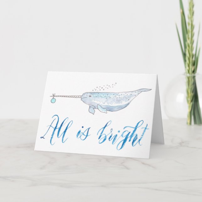 Carte de vacances Narwhal (Devant)
