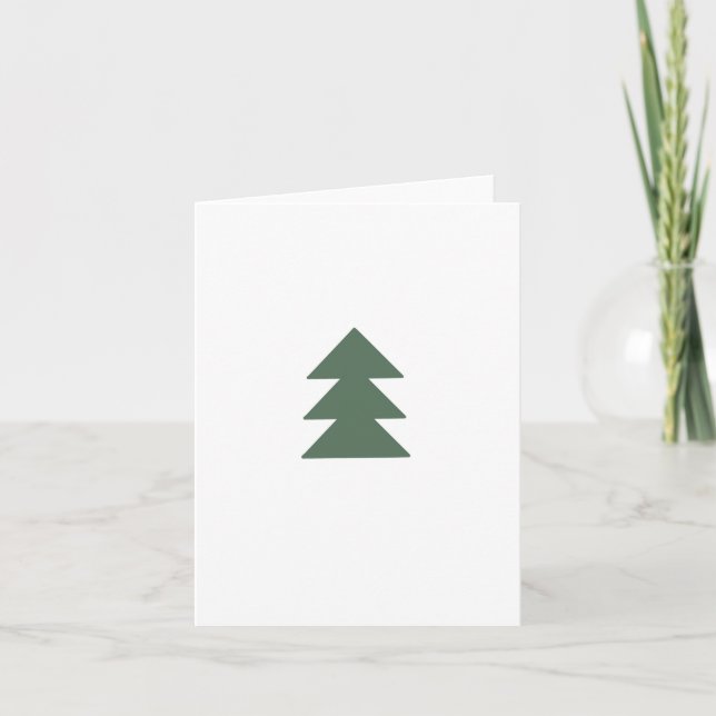 Carte de vacances Noël Arbre (Vert tendre) (Devant)