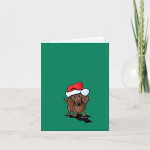 Carte de vacances Noël Dachshund