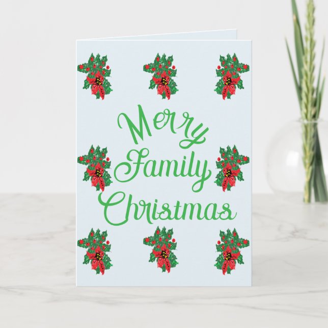 Carte de vacances : Noël en famille (Devant)