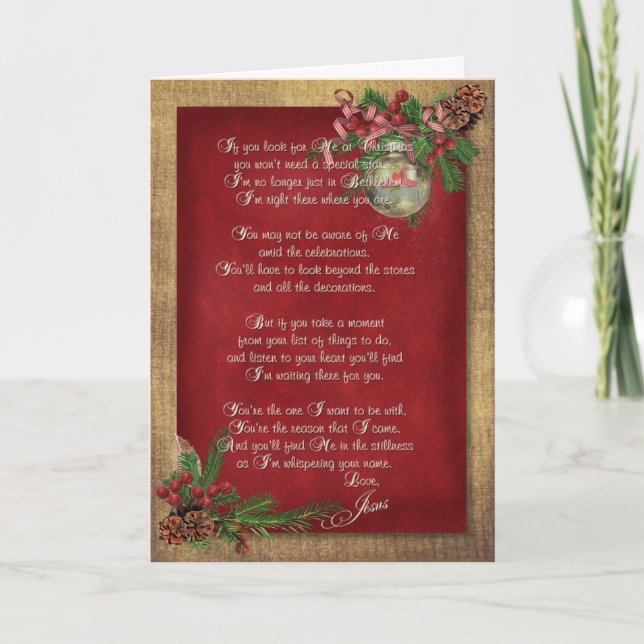 Carte de vacances Noël Inspiration Verse (Devant)