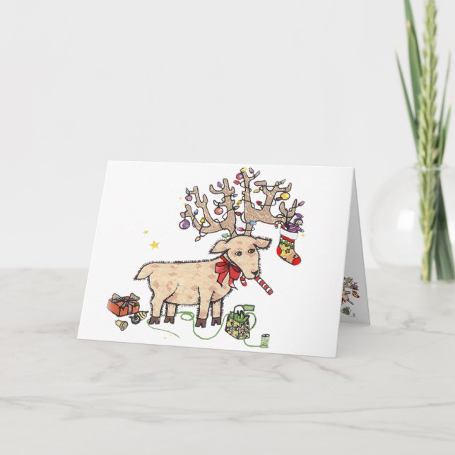 Carte de vacances Noël Moose (Devant)