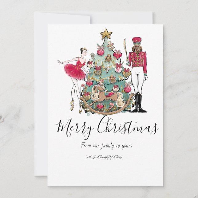 Carte de vacances Nutcracker Ballet Dancer (Devant)