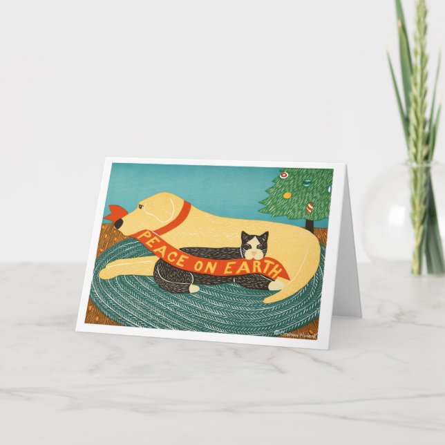 Carte de vacances Paix sur Terre - Stephen Huneck (Devant)