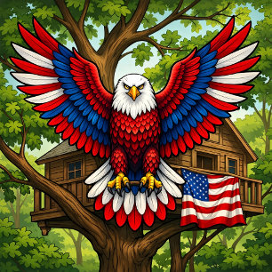 Carte de vacances Patriotic Eagle