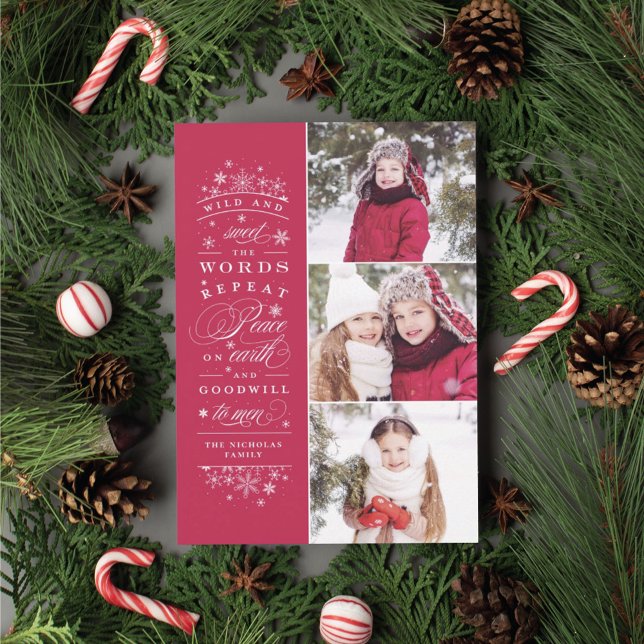 Carte de vacances Peace on Earth Multi Photo (Créateur téléchargé)