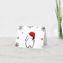 Carte de vacances père Noël Bunny