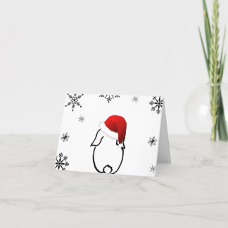 Carte de vacances père Noël Bunny