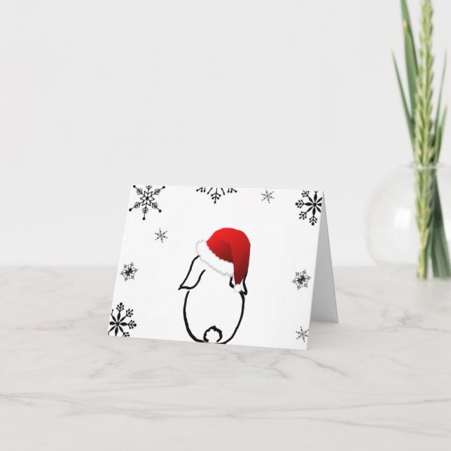 Carte de vacances père Noël Bunny (Devant)