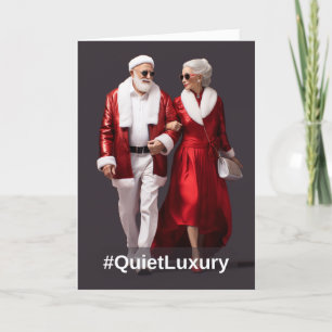 Carte de vacances Père Noël de luxe calme