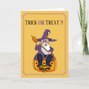 Carte de vacances père Noël Halloween