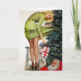 Carte de vacances Père Noël inappropriée
