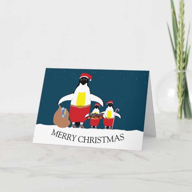 Carte de vacances père Noël Little Helpers (Devant)