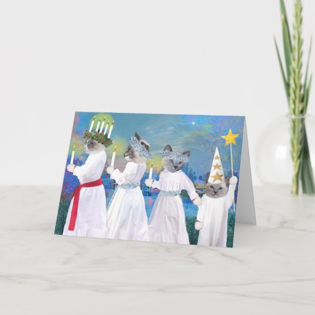 Carte de vacances Père Noël Lucia (Devant)