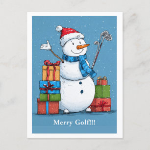 Carte de vacances personnalisable "Joyeux Golf!" p
