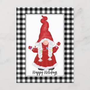 Carte de vacances personnalisée Gnome de Père Noël