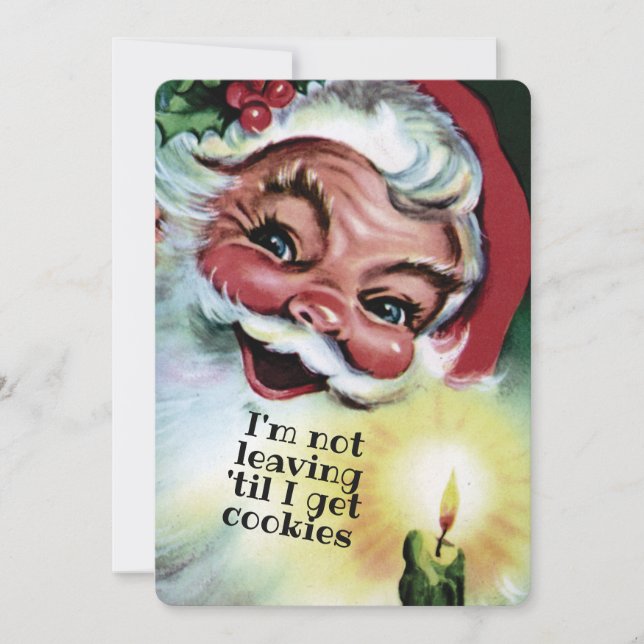 Carte de vacances personnalisée père Noël Christma (Devant)