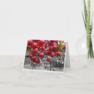Carte de vacances personnalisée Red Berries
