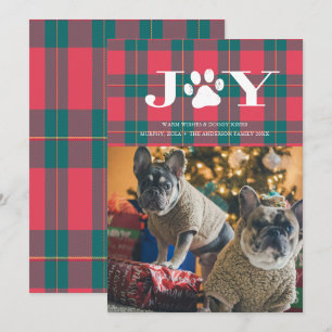 Carte de vacances photo d'animaux de compagnie JOY