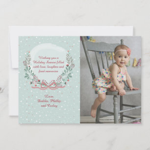 Carte de vacances photo de cadre d'hiver