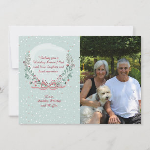 Carte de vacances photo de cadre d'hiver