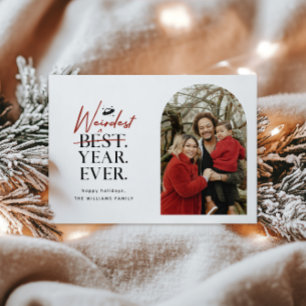 Carte de vacances photo de l'année la plus étrange