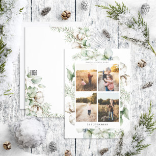 Carte de vacances photo de Noël 4 décorations de f