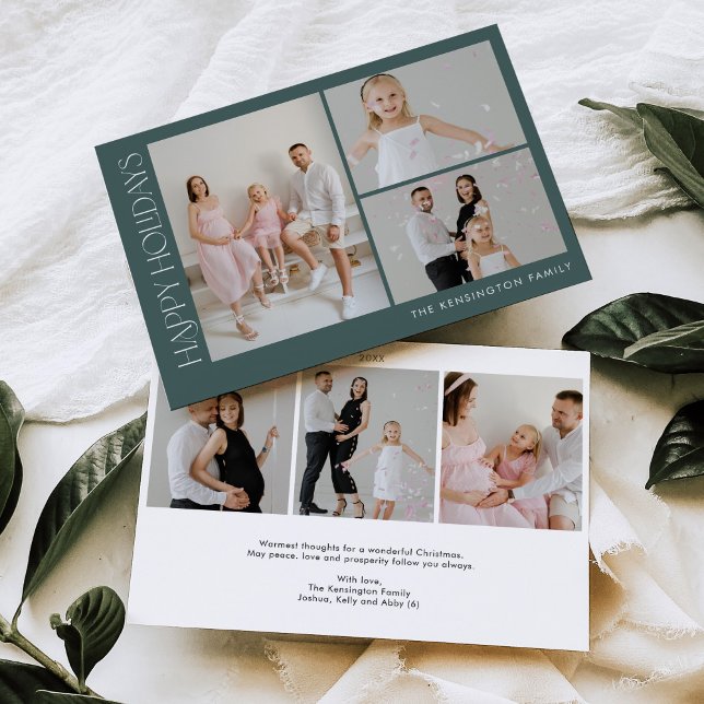 Carte de vacances photo de Noël horizontale minima (Créateur téléchargé)