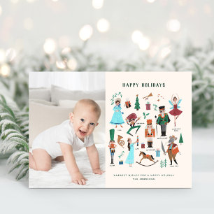 Carte de vacances photo de Noël Nutcracker