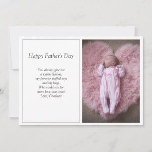 Carte de vacances photo de première Fête des pères
