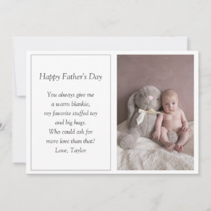 Carte de vacances photo de première Fête des pères