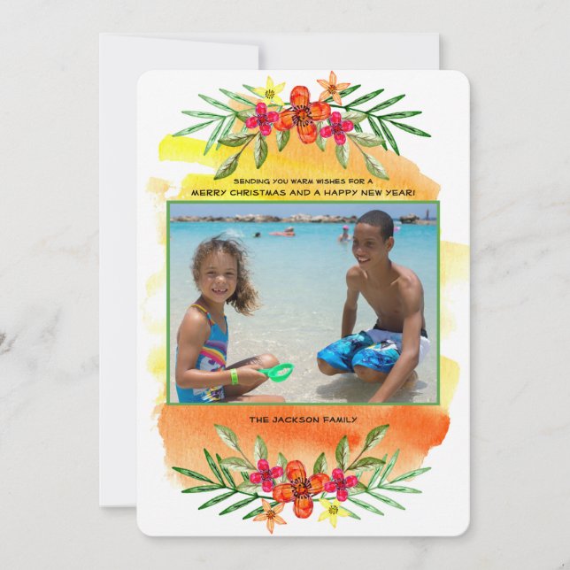 Carte de vacances photo de vacances Tropical (Devant)