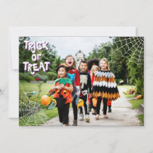 Carte de vacances photo Halloween Trick Or Treat