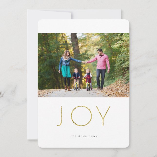 Carte de vacances photo JOIE Pailletée (Devant)