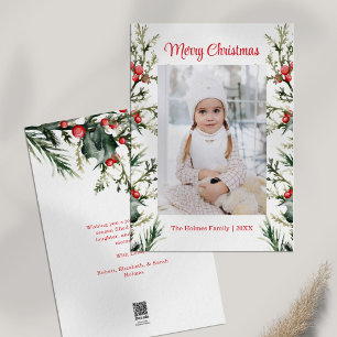 Carte de vacances photo minimaliste moderne Mistle