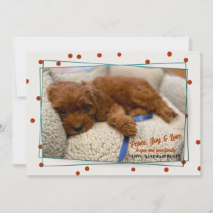 Carte de vacances photo Pois rouge