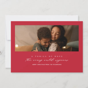 Carte de vacances photo rouge Frisson d'espoir