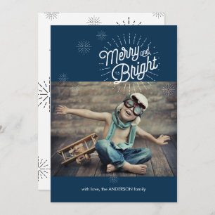 Carte de vacances photo Starburst 1 en Marine