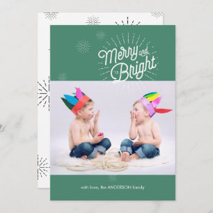 Carte de vacances photo Starburst 1 en vert