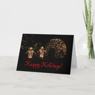 Carte de vacances Pingouins Light-Up